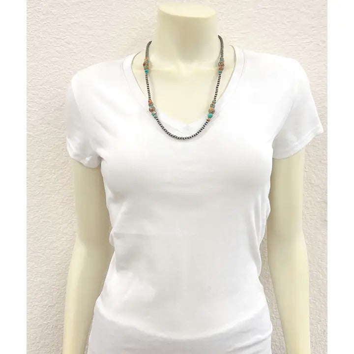 22" Faux Navajo Gemstone Necklace