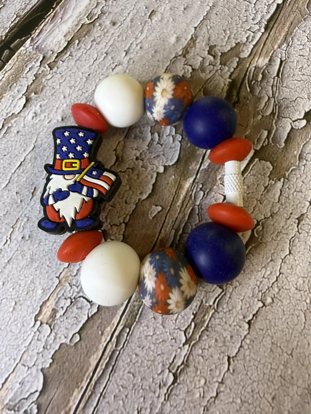 Patriotic Gnome Tumbler Charm