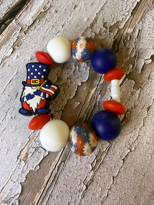 Patriotic Gnome Tumbler Charm